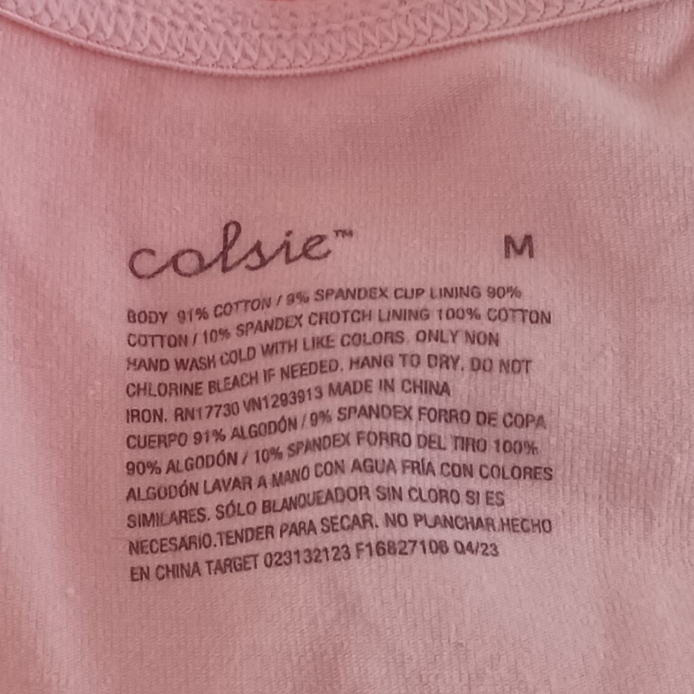 Colsie‎ Pink Cotton Thong Bodysuit - Picture 6 of 8